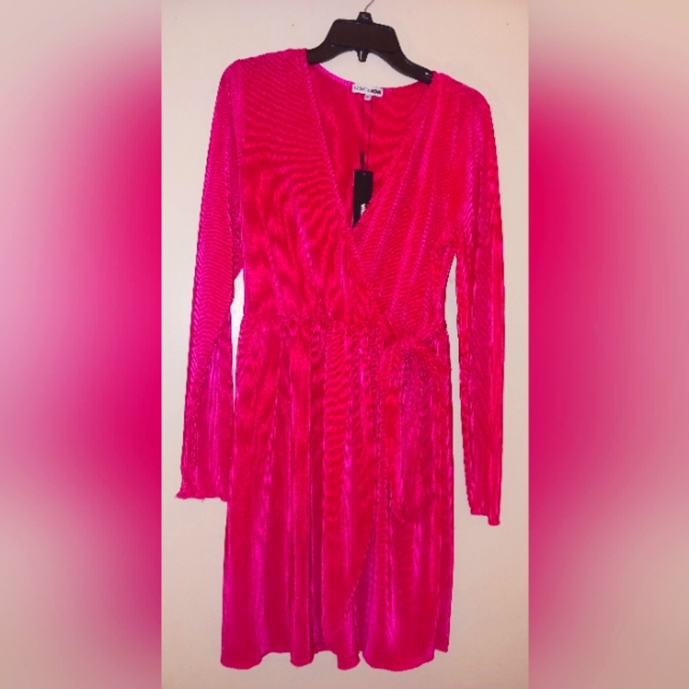 LOVELY HOT PINK FASHION NOVA FORMAL DRESS XL UNWORN UNUSED WITH TAGS NEW